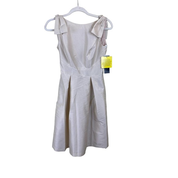 NWT Alfred Sung Dupioni Cocktail Bridesmaid Dress in Champagne D626 Sz 2 - Picture 3 of 6